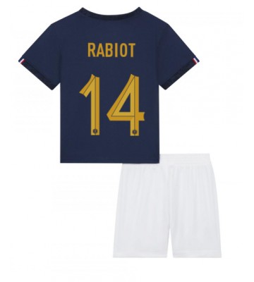 Francja Adrien Rabiot #14 Koszulka Podstawowych Dziecięca MŚ 2022 Krótki Rękaw (+ Krótkie spodenki)